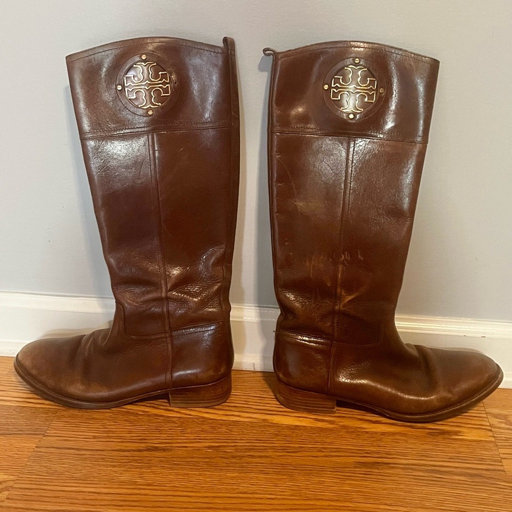 Tory Burch Leather Riding Boots - Size 10.5. (Fit more like a 10 in my opinion!)